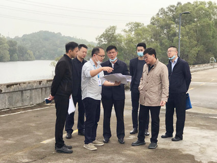 市水务集团董事长张国伟率队调研所属企业水库及土地资l营工作